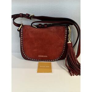 Michael Kors Brooklyn Medium Leather Saddle Bag